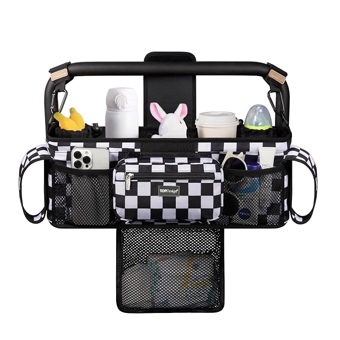 TOPDesign Universal Baby Stroller Organizer, Double Stroller Caddy by TOPDesign