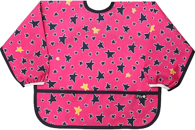 Long Sleeve Waterproof Bib for Toddlers – Feeding Smock for Baby Mealtime by Plie