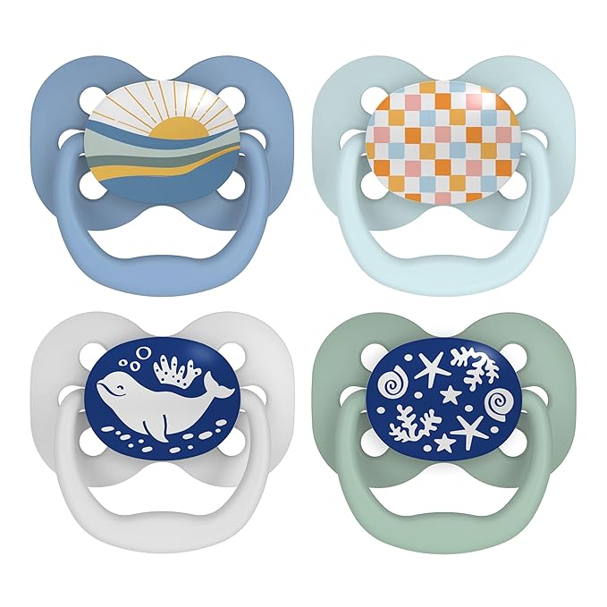 Dr. Brown's Advantage Glow-in-The-Dark Baby Pacifier, Fully Symmetrical Soother by DrBrowns