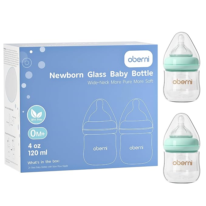 Glass Baby Bottles, Anti Colic Breastfeeding Bottle - Image 9