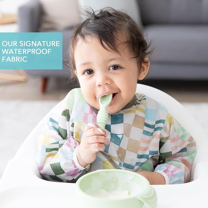 Bumkins Sleeved Bib for Girl or Boy, Baby and Toddler for 6-24 Mos, Essential - Image 3