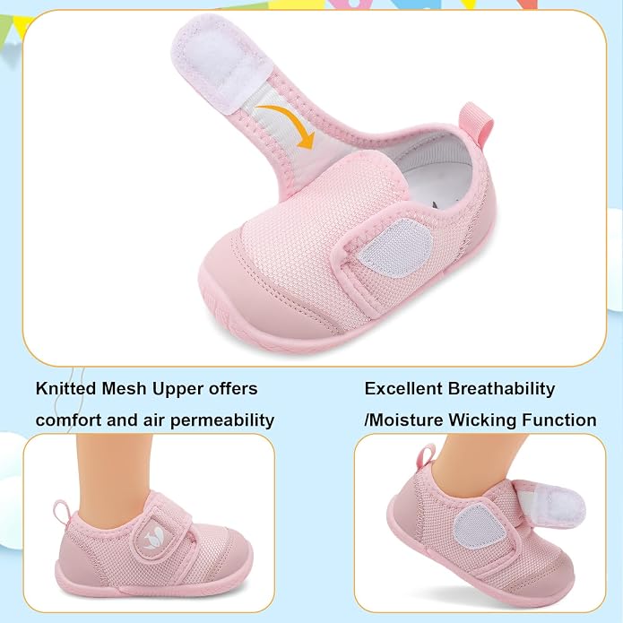 FEETCITY Baby First Walking Shoes Boys Girls Infant Sneakers Crib Shoes - Image 2