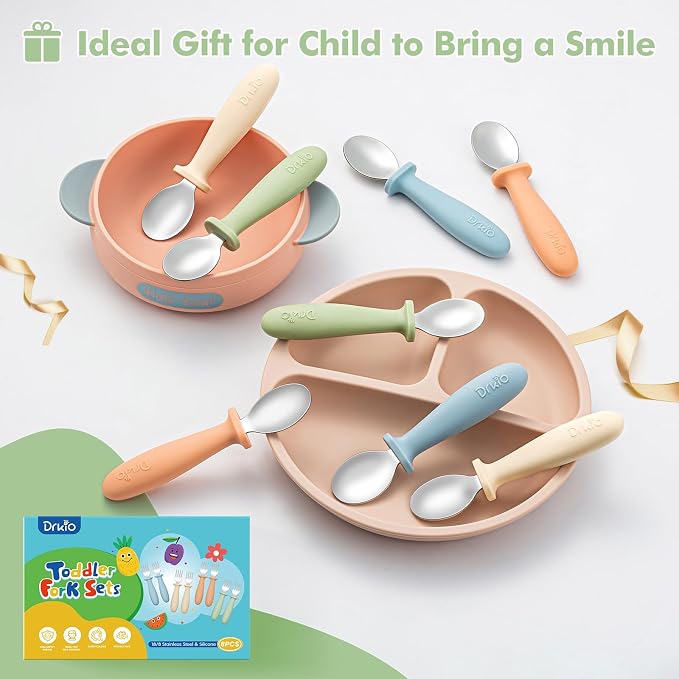 DRKIO 8 PCS Toddler Spoons Set - Image 5