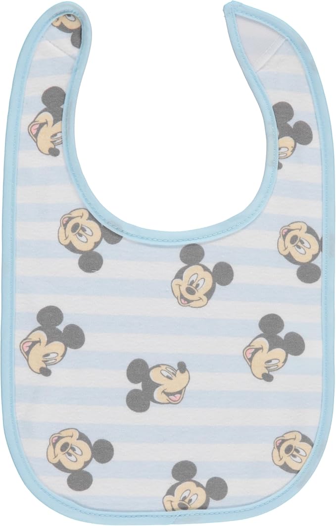 Disney 10-Pack Mickey Mouse Baby Bibs – Ten Soft, and Adjustable Cotton Bibs - Image 3