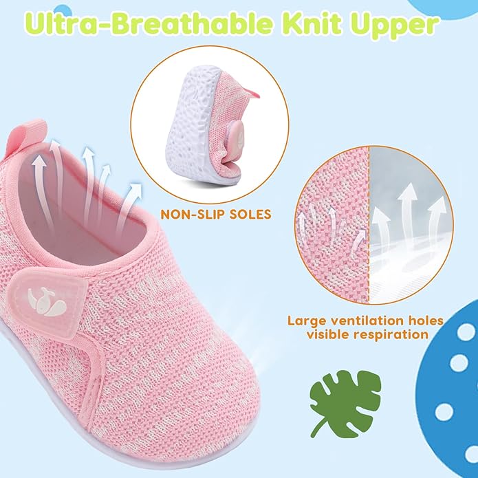 FEETCITY Baby Boys Girls First Walking Shoes Infant Sneakers Crib Shoes - Image 4