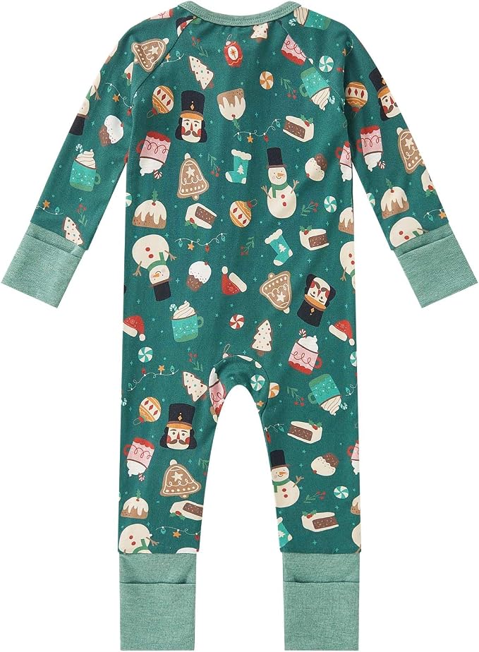 pureborn Baby Infant Boys Girls Sleeper Snug Fit Viscose from Bamboo Pajamas - Image 2