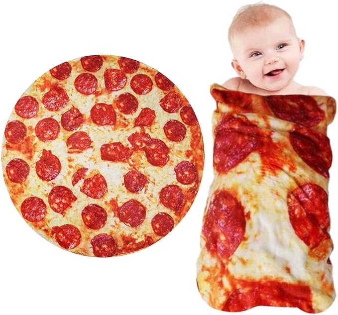 Pizza Blanket Baby Gift, Baby Pizza Swaddle Blanket, Kids Newborn Baby by FunCozyandHandyBlanketsforAllAgesandToolsYou%E2%80%99llLove