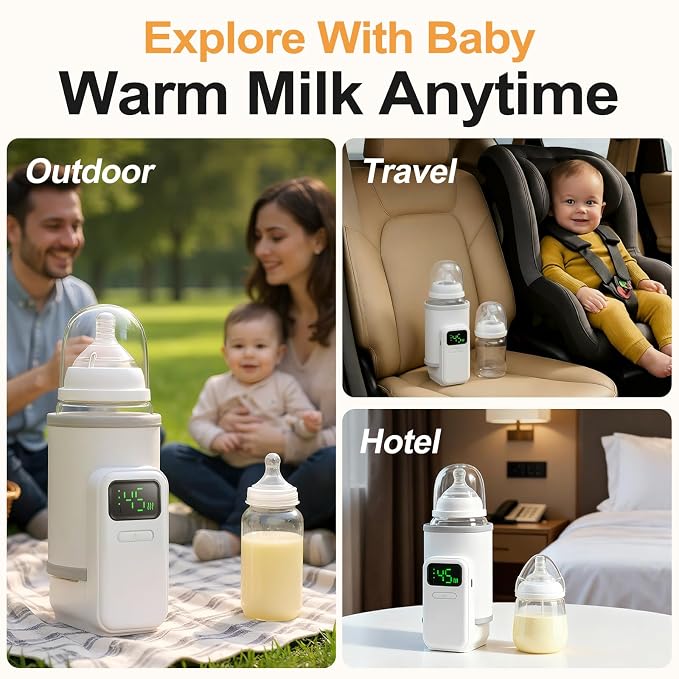 Portable Outdoor Travel Bottle Warmer Breast Milk & Formula Bottle Warmer Keeps - Image 4