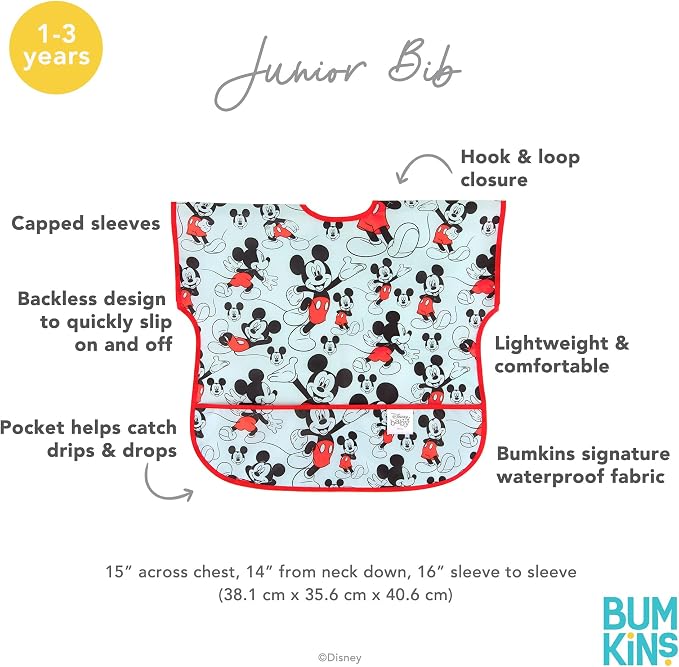 Bumkins Bibs - Toddler Bibs, Waterproof, Large - Image 5