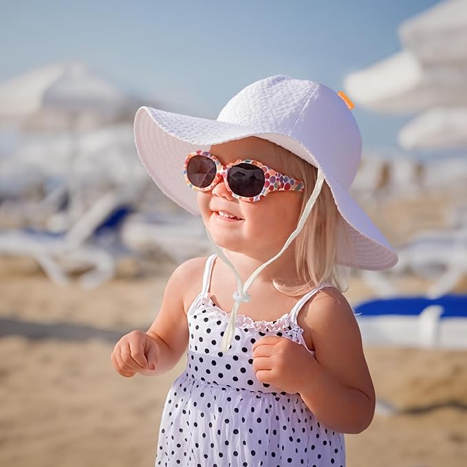 HONGTEYA Baby Sun Hat Toddler Girl Beach Hat Adjustable Outdoor Summer Hat UPF - Image 7