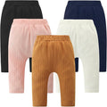 Baby and Toddler Girl's 5 Pack Cotton Ribbed Pull On Pants Leggings 0-4 Years by Fullfamous