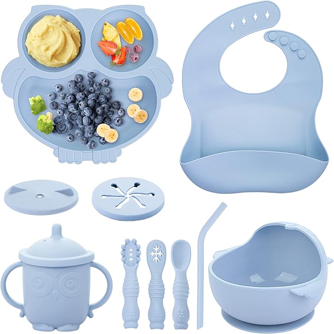 Baby Weaning Set, Silicone Baby Feeding Set, Toddler Weaning Set by Bnditeu