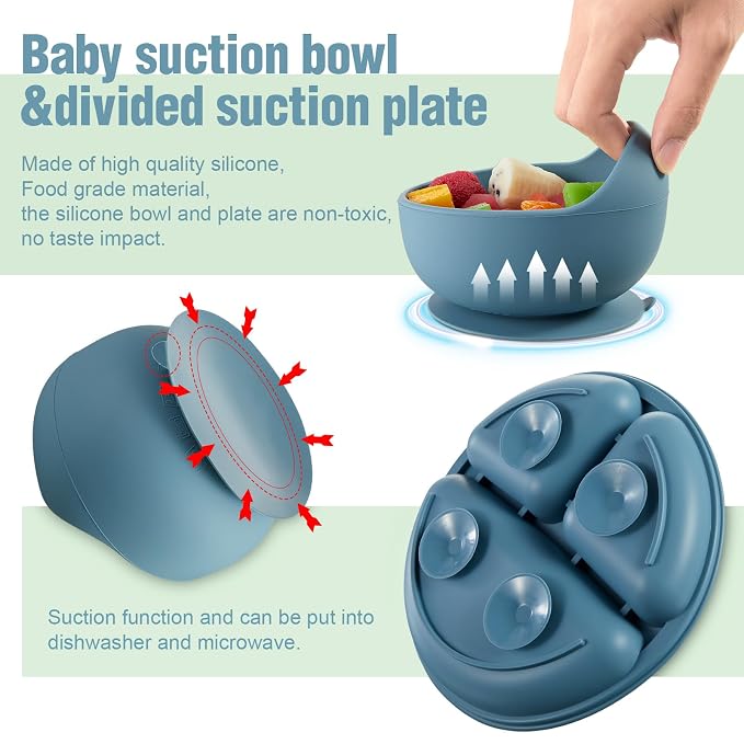 10 Pack Silicone Baby Feeding Set, Toddlers Led Weaning Feeding Supplies - Image 4