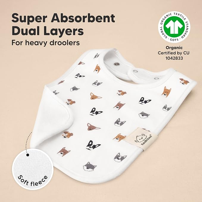 KeaBabies 8-Pack Organic Baby Bibs - Image 4