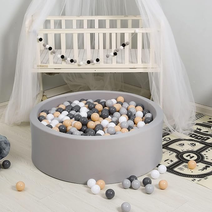 GOGOSO Ball Pits Balls for Toddlers Pack of 50 100 200 Plastics Shape Ball - Image 8