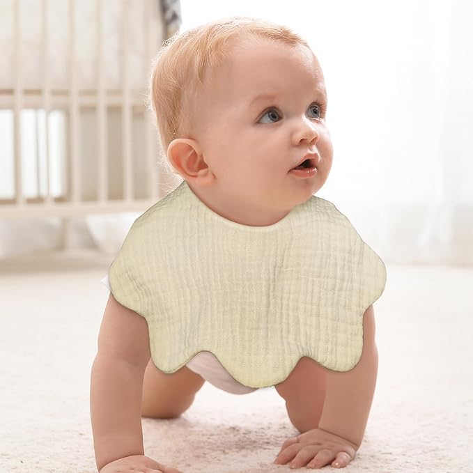 Muslin Baby Bibs for Drooling and Teething Newborn Drool Bibs for Baby Girl Boy - Image 6