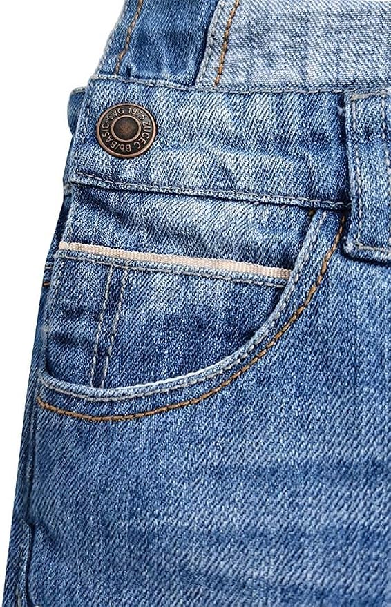 KIDSCOOL SPACE Baby Toddler 2 Buttons Adjustable Straps Fashion Jean Overall - Image 4
