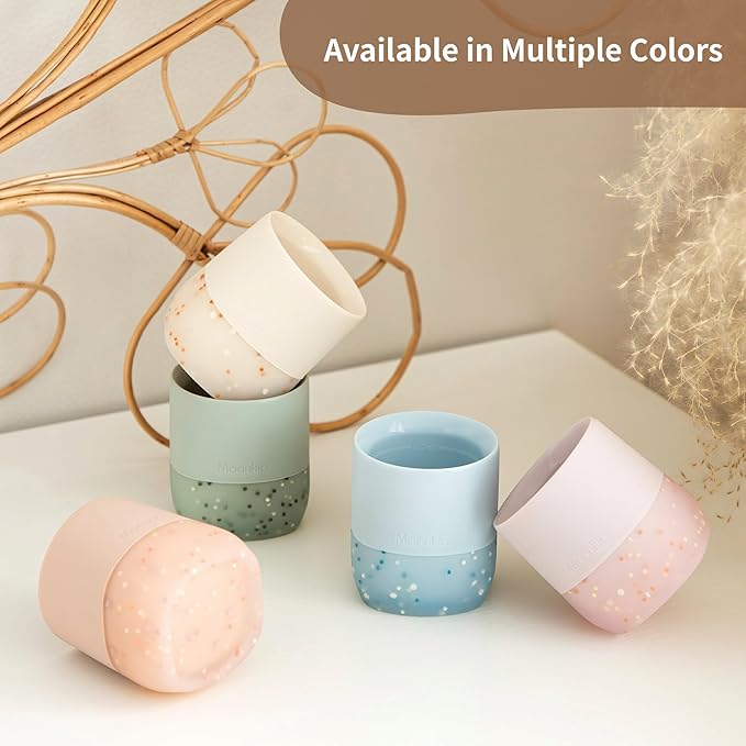 Moonkie Silicone Baby Cups 4 Months+ | Tiny Open Training Cups - Image 8
