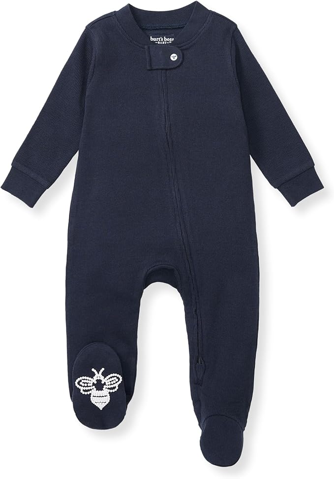 Burt’s Bees Baby Boys' One-Piece Sleep and Play 100% Organic Cotton PJs by BurtsBeesBaby