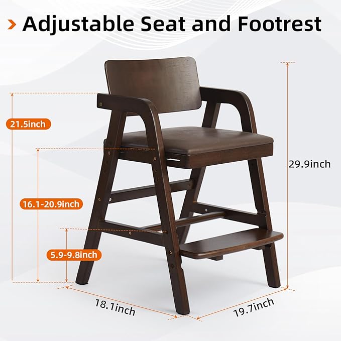 Solid Wood high Chairs for Toddlers, High Chair Grows - Image 3