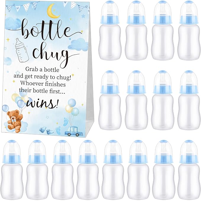 TrelaCo Bottle Chug Baby Shower Game 20 Pcs Baby Bottles Shower Favor by TrelaCo