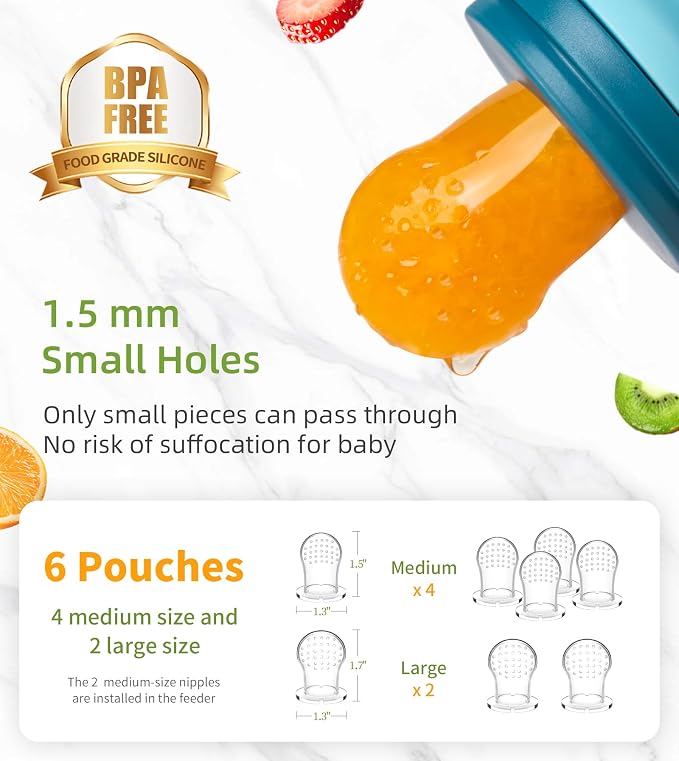 Baby Fruit Feeder Baby Breastmilk Popsicle Molds, Food Freezer Tray Storage - Image 5