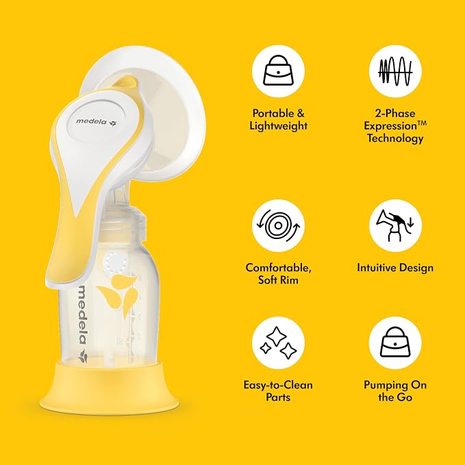 Medela Harmony Manual Breast Pump, Compact Swiss Design - Image 4