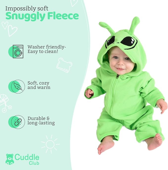 Cuddle Club Fleece Baby Bunting Bodysuit - Image 2