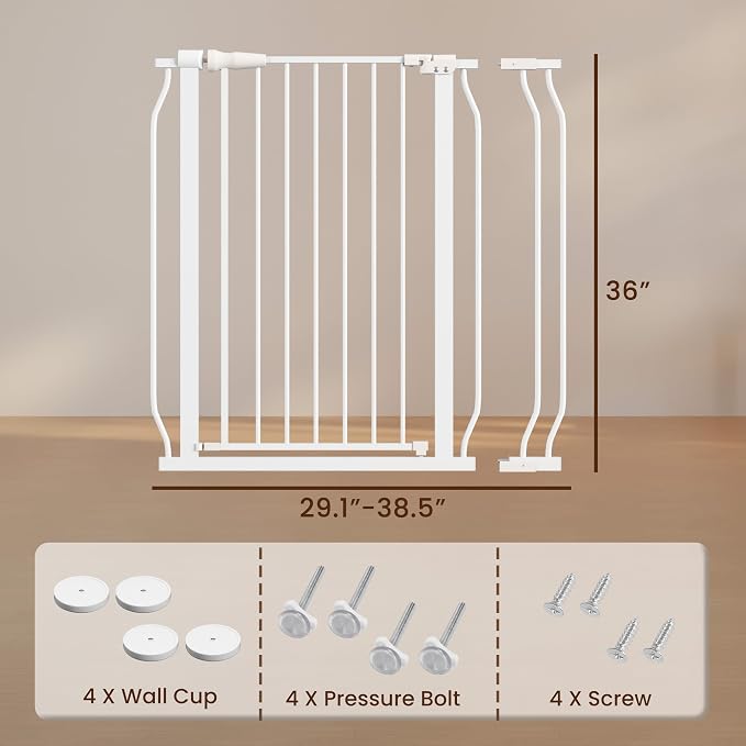 ELEVON Baby Gate for Stairs Doorways, Safety Pet Gate - Image 4