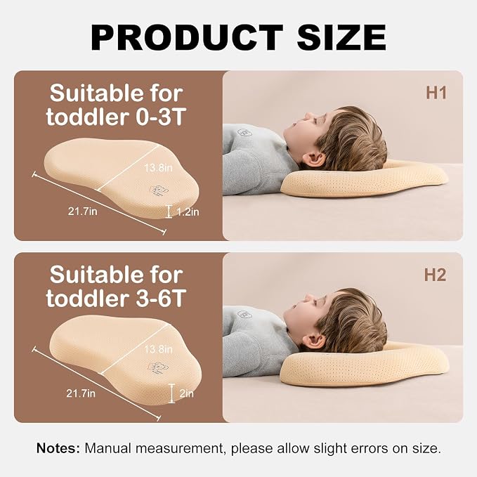 Reidio 1pc Toddler Silicone Pillow Breathable Toddler Pillow - Image 2