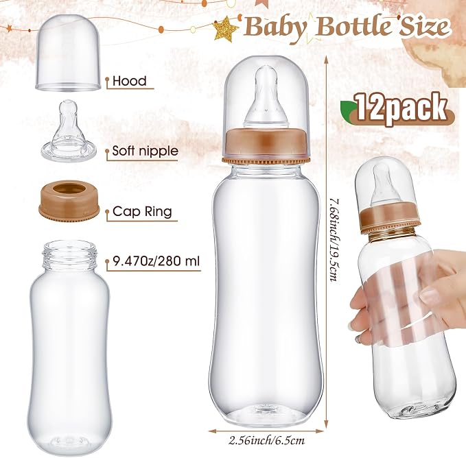 Bear Cool Baby Shower Games Bottle Chug Sign Wooden Brown Theme Gift Sets - Image 4