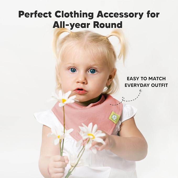 8-Pack Organic Baby Bandana Bibs - Image 8