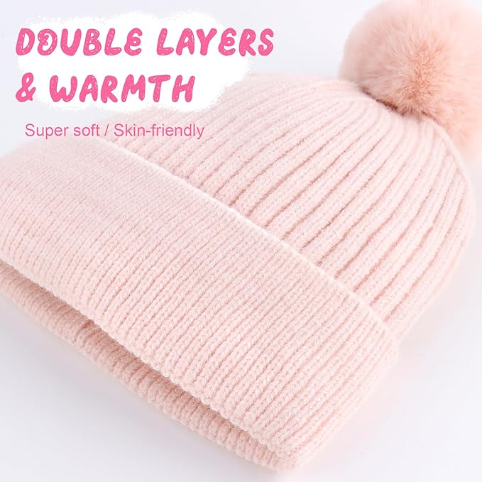 Girls Winter Hat Warm Toddler Beanie - Image 4