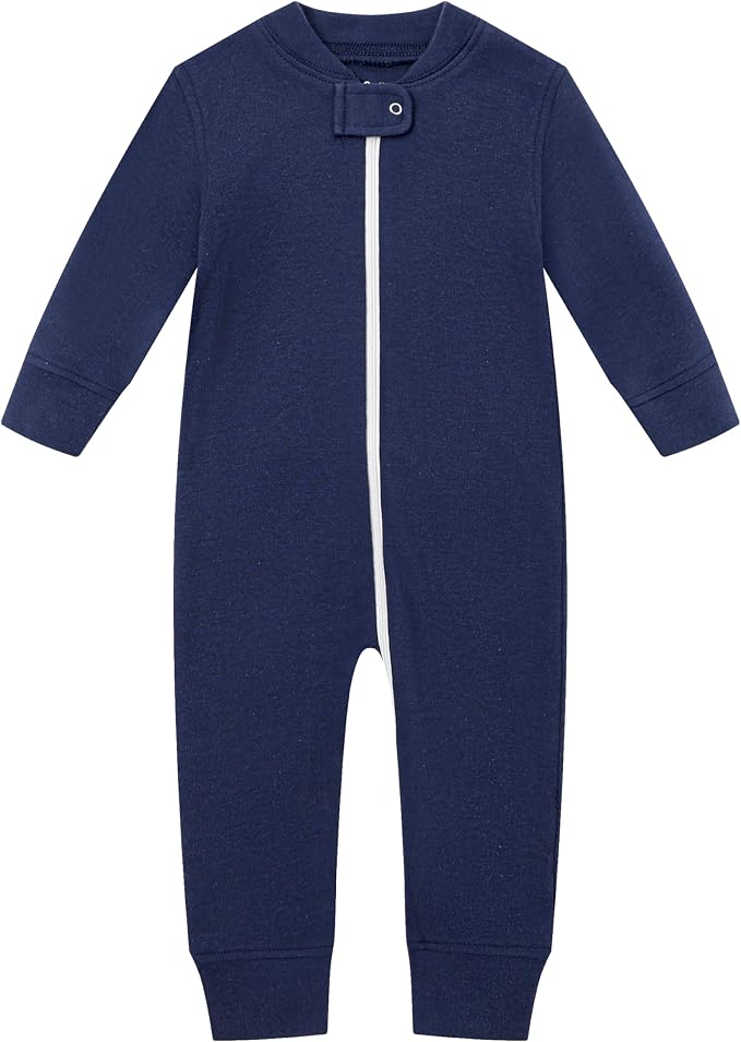 Owlivia Organic Cotton Baby Boy Girl Zip up Sleep 'N Play Pjs, Long Sleeve - Image 3