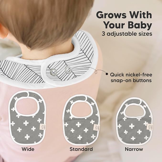 8-Pack Organic Baby Bibs for Boys, Girls - Image 4