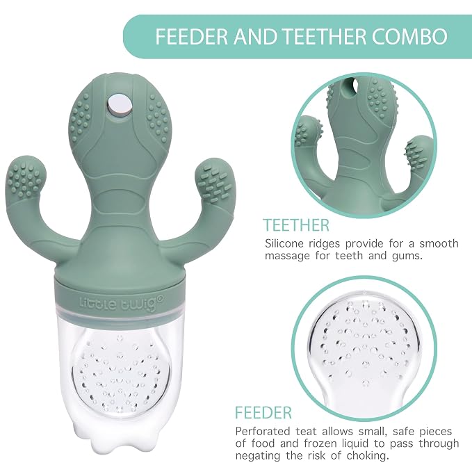 Little Twig Baby Fruit Feeder Pacifier Teether | Baby Food Freezer Tray - Image 6