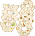 Muslin Baby Bibs for Drooling and Teething Newborn Drool Bibs for Baby Girl Boy by DOSMINE