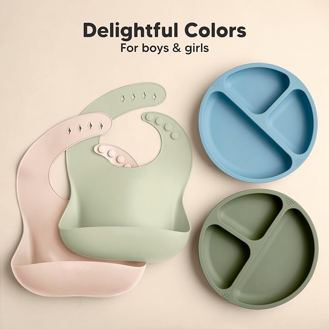 KeaBabies 2-Pack Silicone Baby Bibs - Image 7