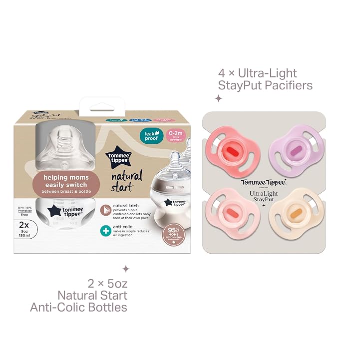 Tommee Tippee Ultra-Light StayPut Pacifier, 4 Pack, Designed - Image 2