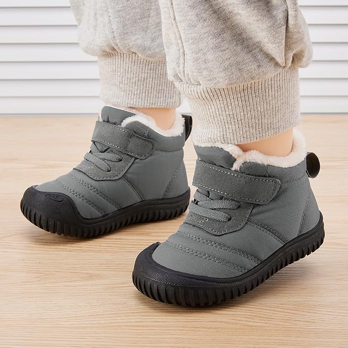 BMCiTYBM Toddler Baby Snow Boots Winter Shoes Boys Girls Cold Weather Baby Faux - Image 2