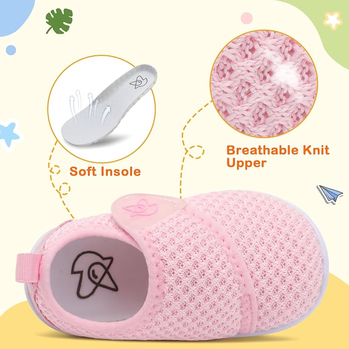 LeIsfIt Baby Shoes Boys Girls First Walking Shoes Non-Slip Infant Sneakers - Image 4