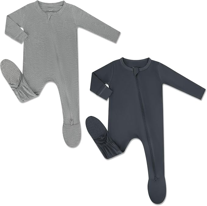 HAPIU Rayon from Bamboo Baby Footed Pajamas, 2 Way Zipper YKK, Footie by HAPIU
