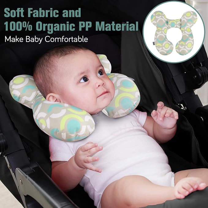 KAKIBLIN Baby Travel Pillow, Baby Neck Pillow Babies Head Support - Image 2