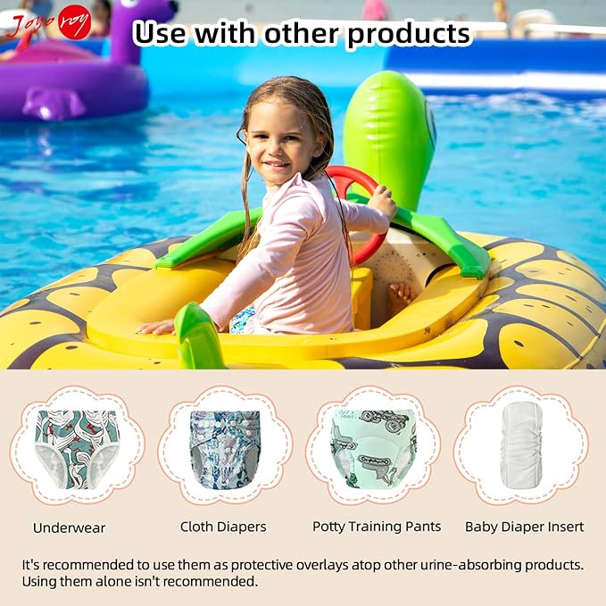 Joyo roy 6Pcs Waterproof Cloth Diaper Cover Reusable Plastic Training Pants - Image 4