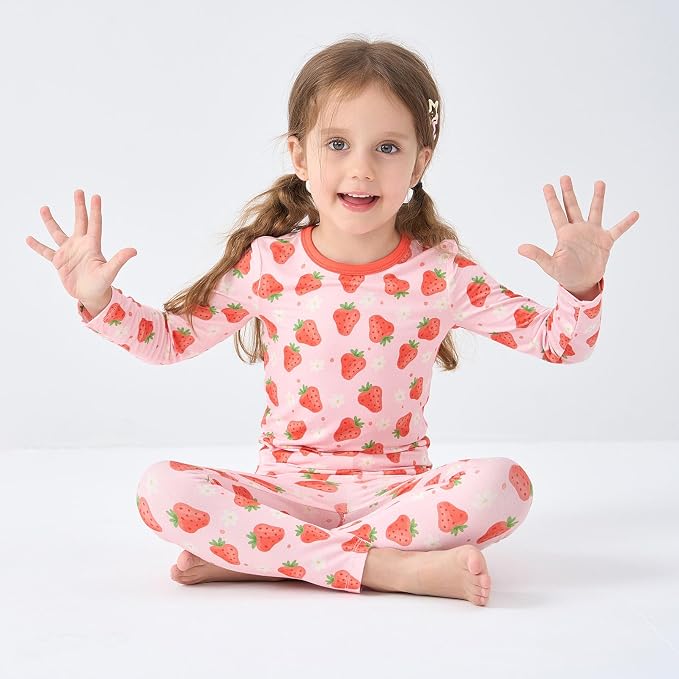 pureborn Baby Toddler Kids Viscose from Bamboo Pajamas Set Pjs 2pcs 18M-8Y - Image 3