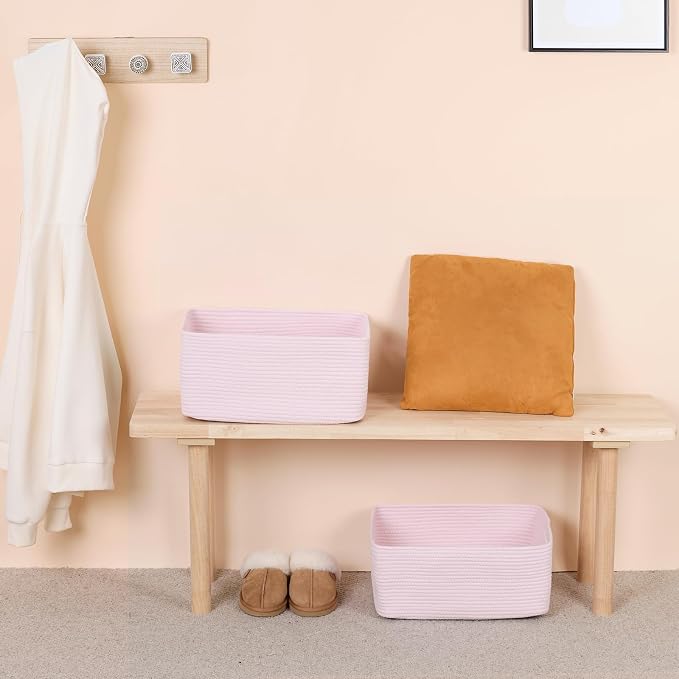 Large Storage Baskets for Organizing, Closet Shelf Baskets for Clothes Blanket - Image 6