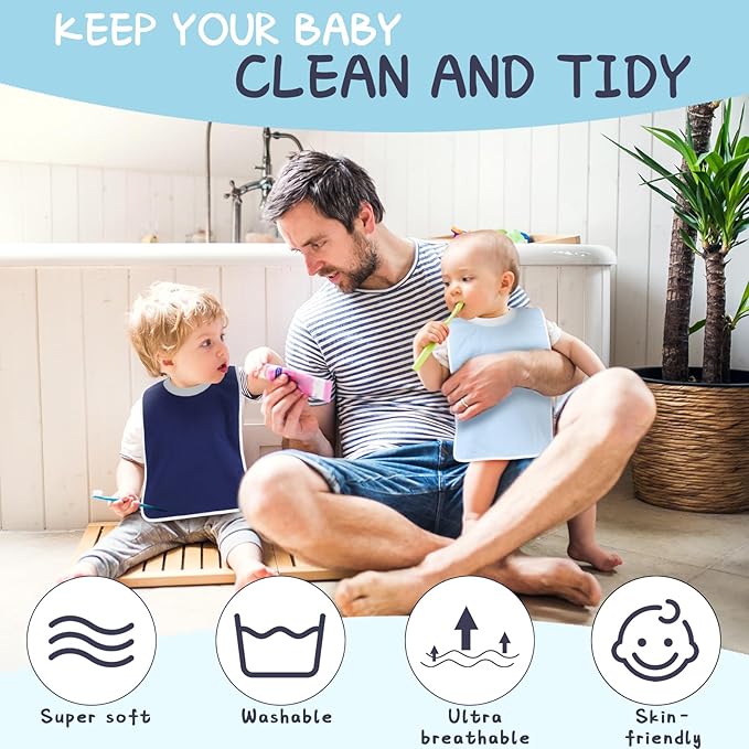 Newwiee 5 Pcs Large Towel Bib Toddler - Image 6