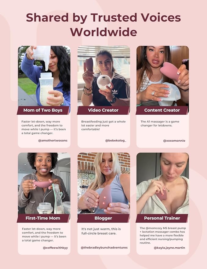 Momcozy M5 Breast Pump & A1 Lactation Massager Combo -Wearable Breast Pump - Image 8