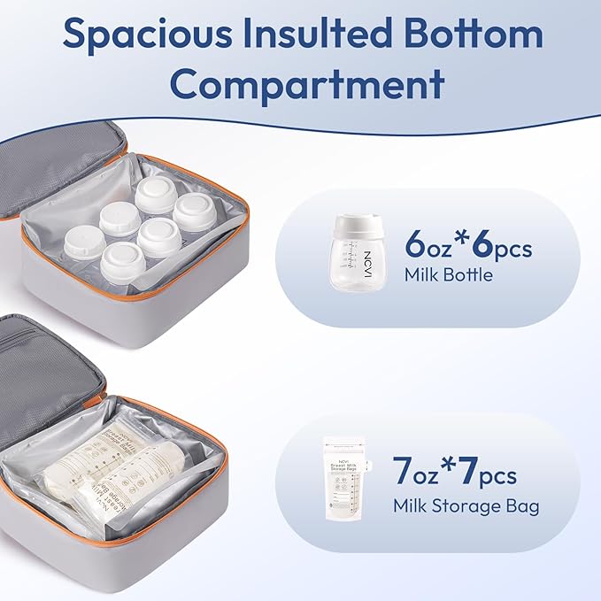NCVI Breast Pump Bag for Spectra S1/S2, Breast Milk Cooler Travel Bag - Image 4
