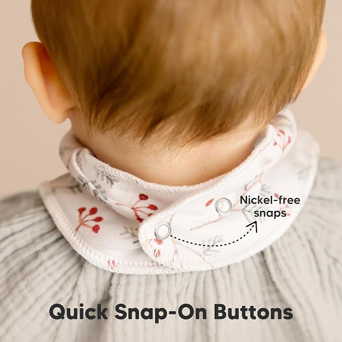 8-Pack Organic Baby Bandana Bibs - Image 8